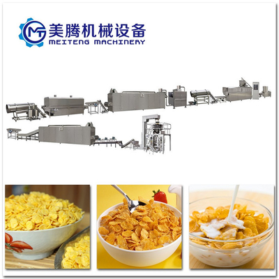 cereal de desayuno de Flaker del maíz de 380V 50hz 3PHASE que hace la máquina 150kg/H