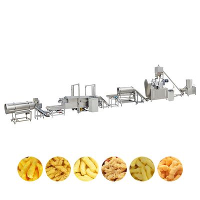 la cadena de producción de 100kg/H Kurkure maíz cierra fuertemente la máquina de la producción de queso