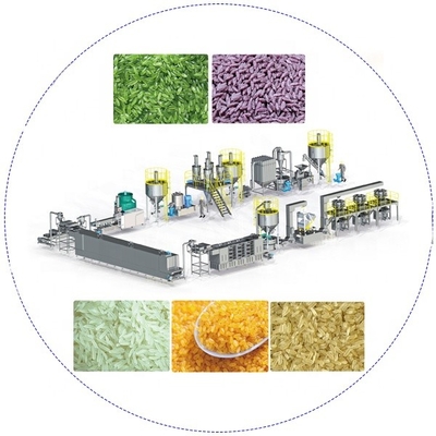 Línea de transformación fortificada artificial doble del arroz del extrusor de tornillo acero inoxidable